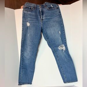 Levi Wedgie Little Distressed Straight Leg Jeans